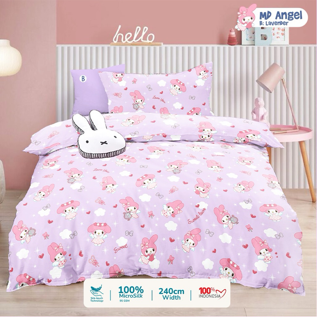 Amara - Sprei set My Melody Characters - Premium semua ukuran Sprei Ultrasoft