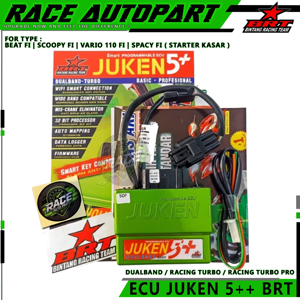 ECU Juken 5++ BRT Beat Spacy Scoopy Vario 110 FI Stater Kasar NON ESP