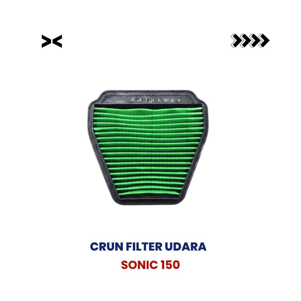 CRUN Filter Udara Sonic Honda | Air Filter Motor Sonic 150 | Sparepart Sonic