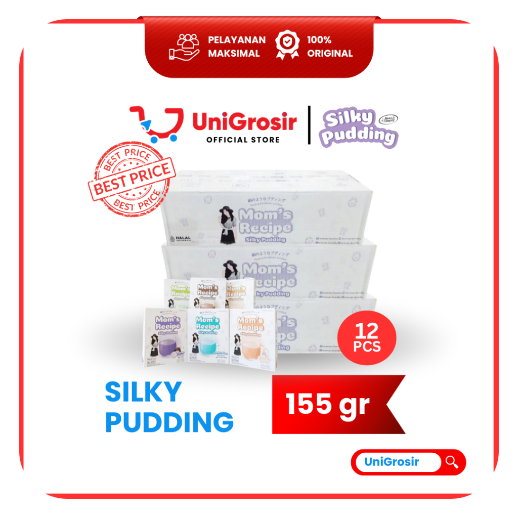[UniGrosir] SILKY TEPUNG PUDDING PUDING SUSU FORISA MOMS RECIPE ~ PUYO 155 gr x 12 pcs