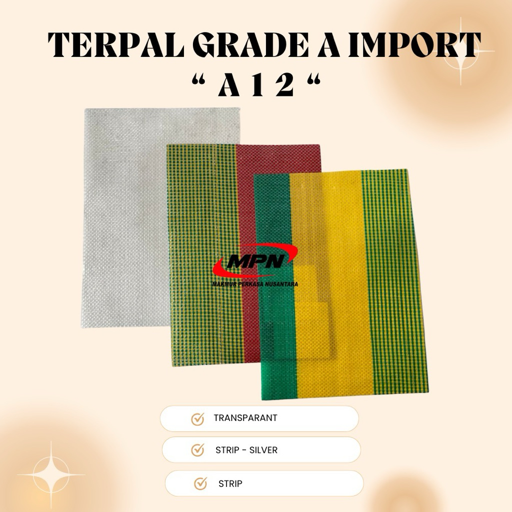 Terpal plastik Grade A import ukuran 2 x 100 Meter - Terpal premium - Harga murah terjangku - Terpal