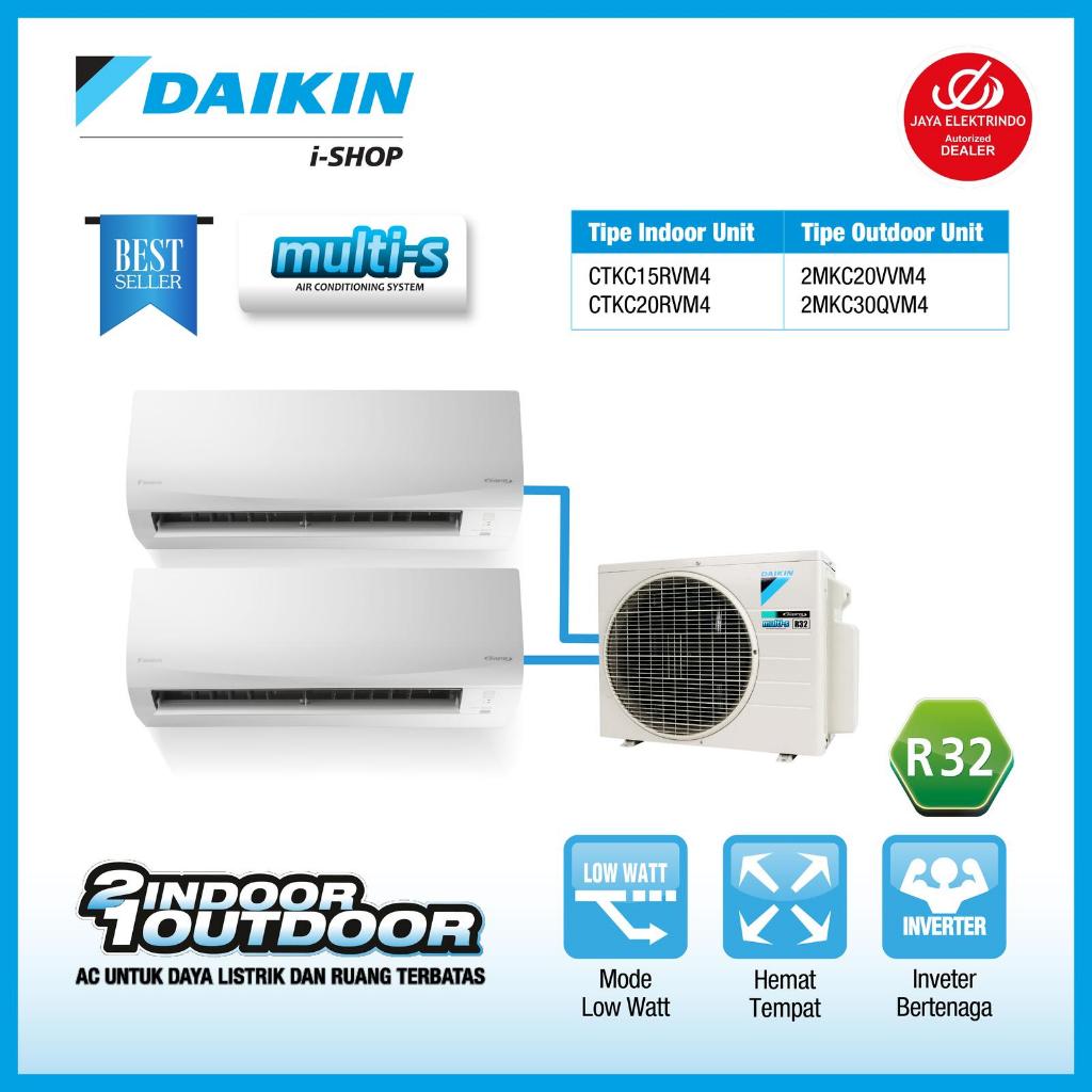 AC Daikin Multi S 2 Koneksi Outdoor 2 PK Type MKC50 (Indoor 1/2PK+1PK)