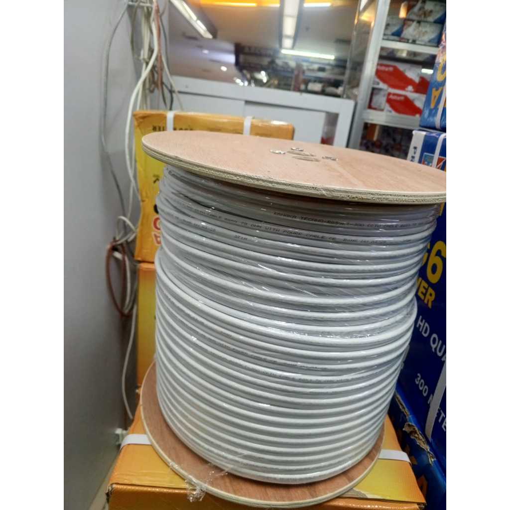Kabel RG59 300 meter Kaneka untuk CCTV (+Kabel Power)