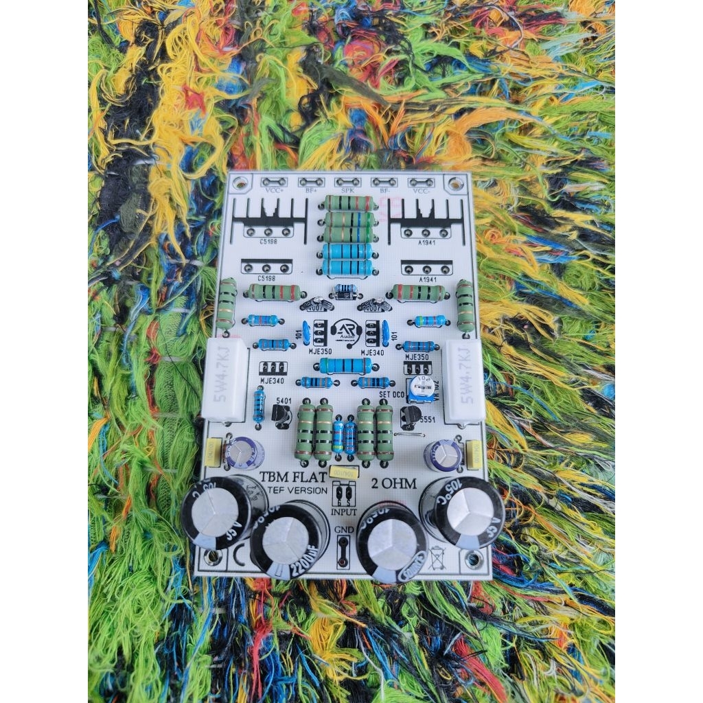 Pcb ples komponen driver power tbm 2 ohm Flat Fersi baru sudah tef tanpa Tr driver