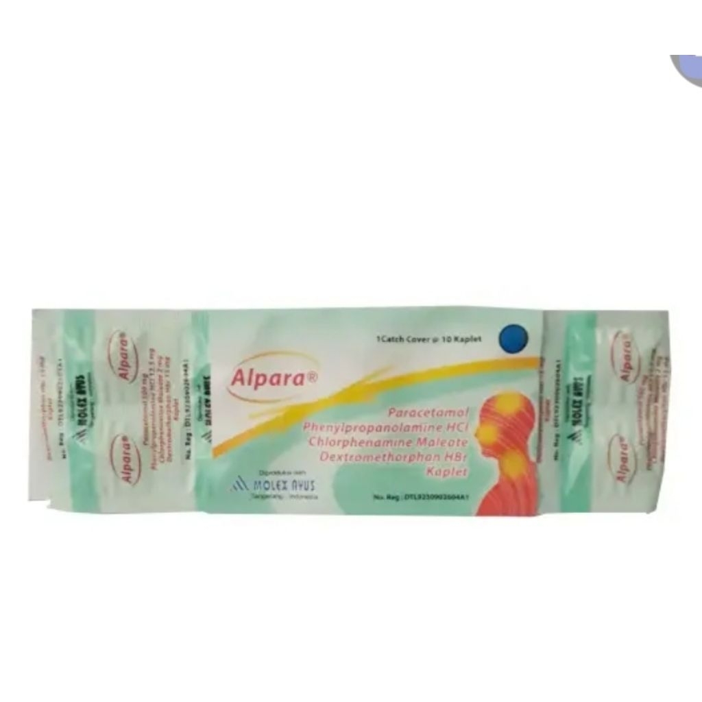 OBAT PEREDA NYERI / OBAT FLU / OBAT DEMAM / ALPARA KAPLET 1 STRIP