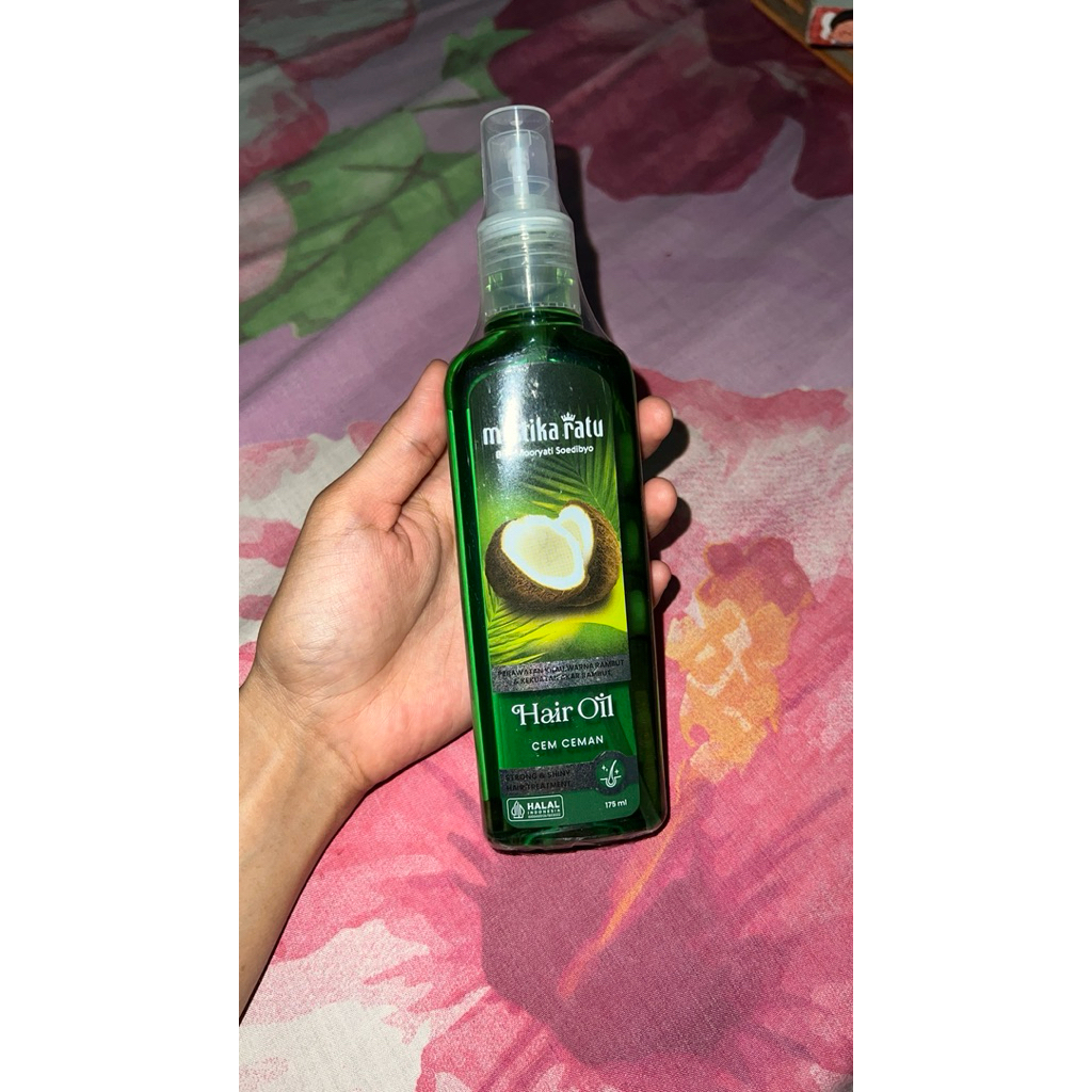 Mustika Ratu Hair Oil Cem Ceman 75 & 175 ml / MINYAK RAMBUT CEM CEMAN / MINYAK RAMBUT UNTUK RONTOK /