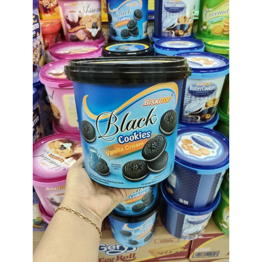 Biskitop Black Vanila dan Assorted Ember 400gr