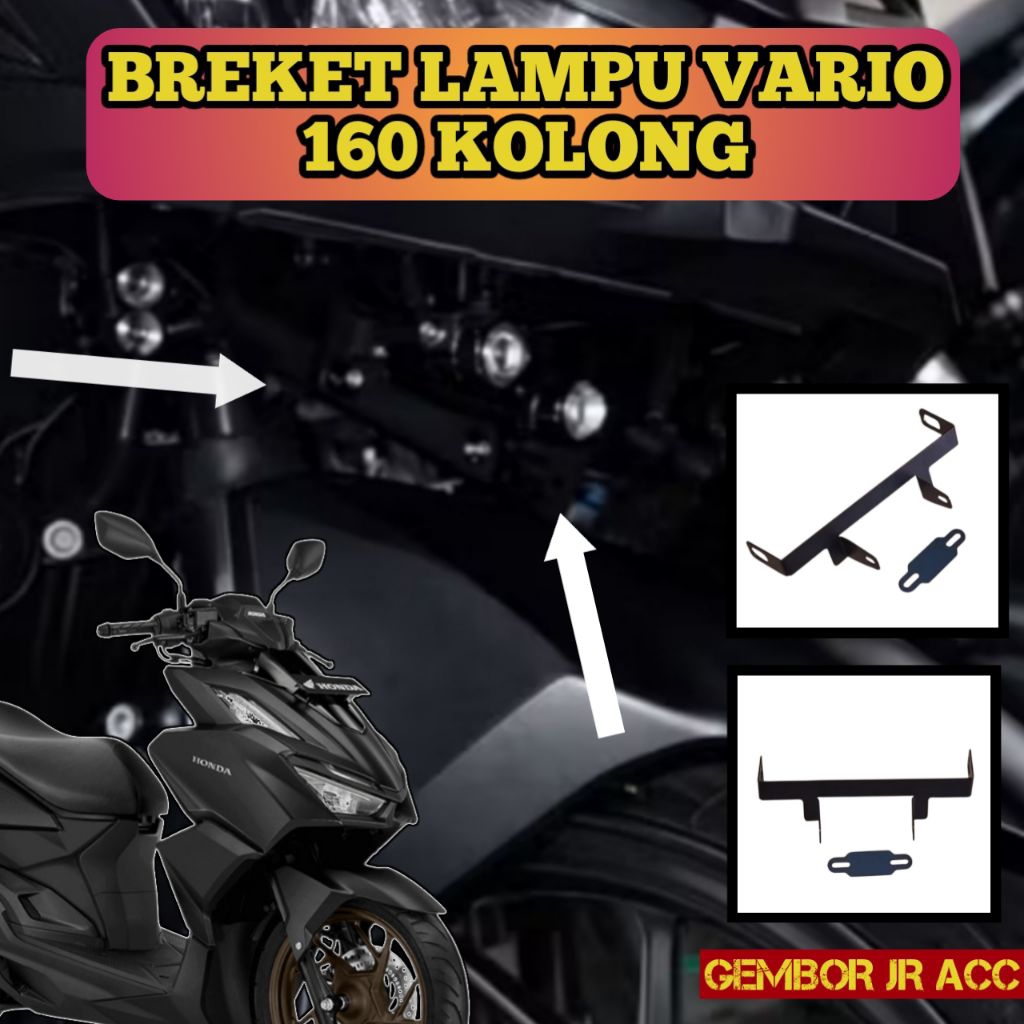 Bracket Lampu Tembak D2 Laser Vario 160 -Dudukan Lampu Tembak Led Kolong