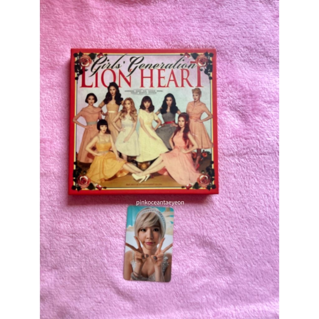 Photocard SNSD Girls Generation PC Official Sunny Lion Heart