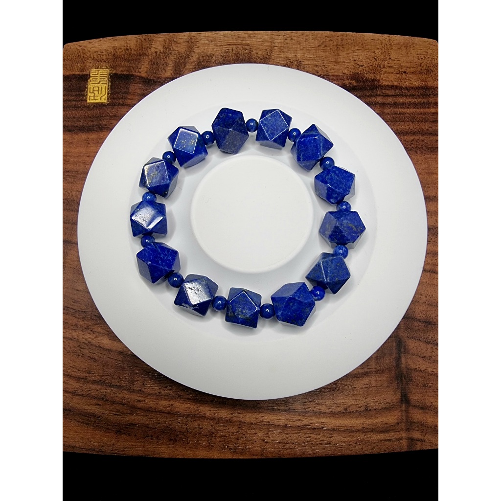 Gelang Batu Lapis Lazuli Lazuri Afghanistan Cutting 5A 10mm C1445