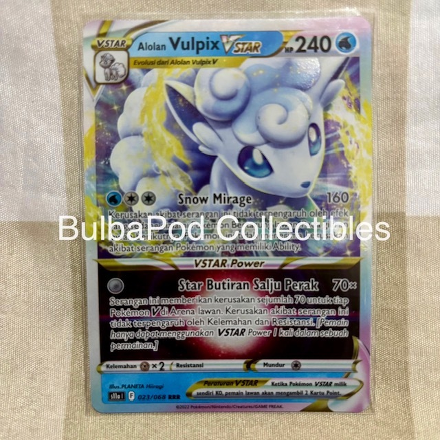Pokemon TCG Indonesian Alolan Vulpix VSTAR s11a 023/068 RRR Arkana Memuncak