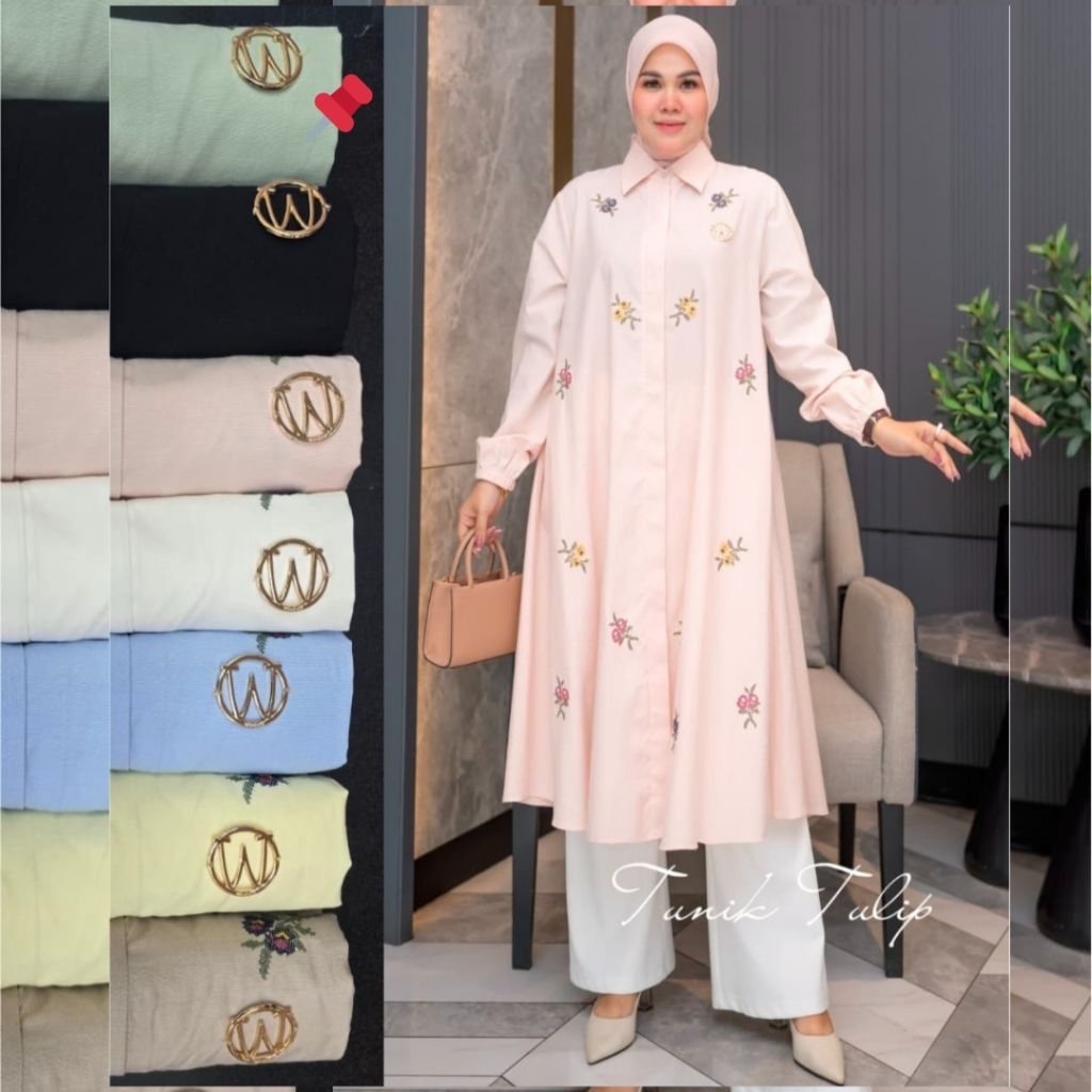 Tunik Winody Tunik Tulip Wanita Busui Casual Kerja