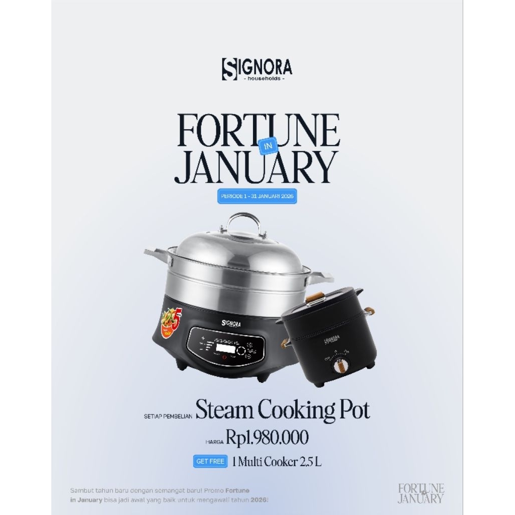 Signora Steam Cooking Pot/Steamer/Panci kukus/Steam cooker Signora