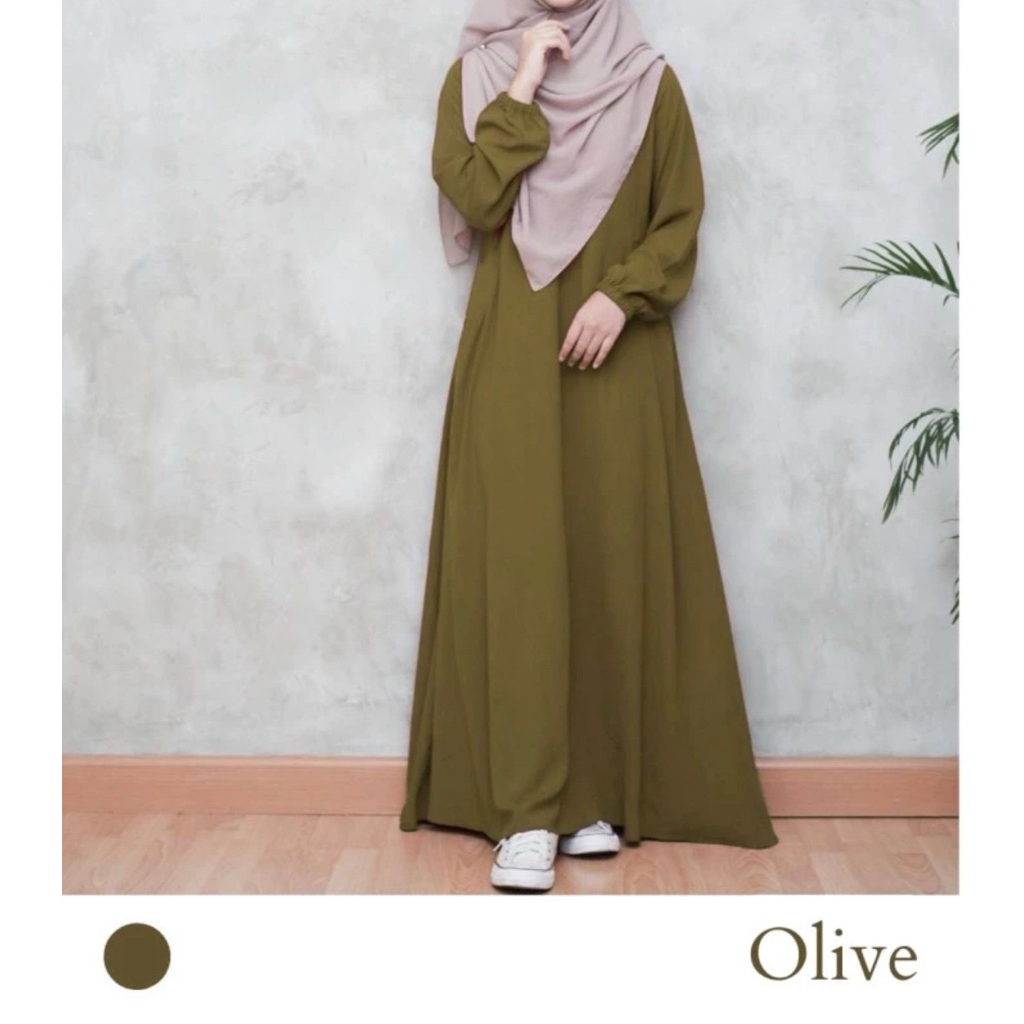 Abaya polos remaja premium gamis hitam  polos murah