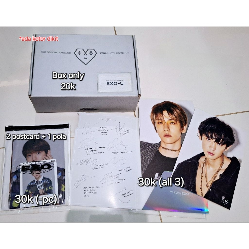 [BACA DESKRIPSI] EXO Baekhyun Chanyeol EXO-L ACE Fankit Postcard Folded Poster Photopack SG