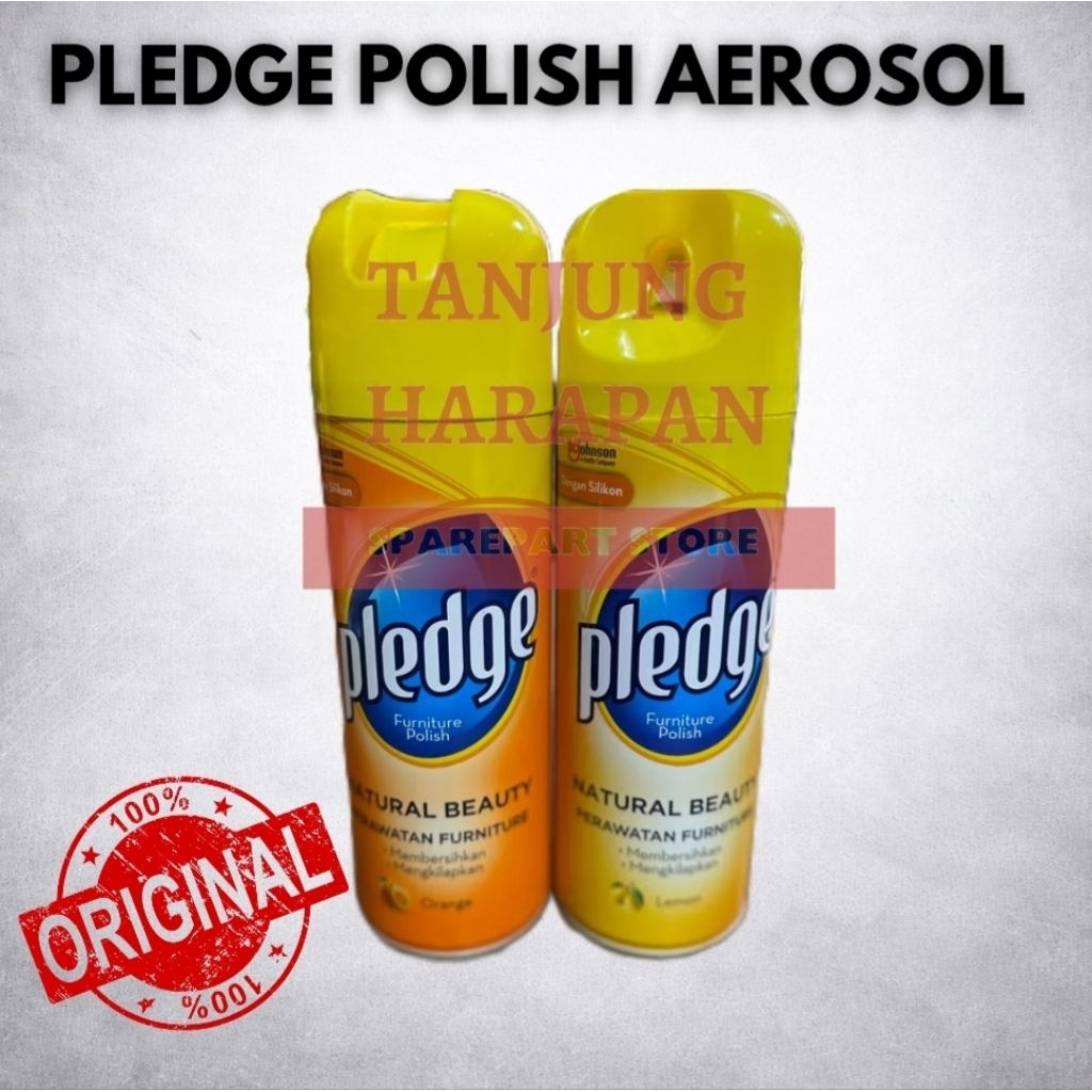 Pledge aerosol 160 gr lemon/orange pengkilap furniture dan motor