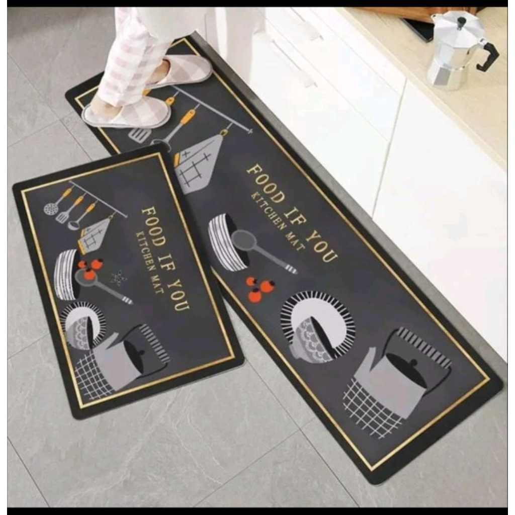 N5 KARPET DAPUR Anti Licin / KESET DAPUR 3D ANTI SLIP ALAS KAKI KITCHEN 2 IN 1