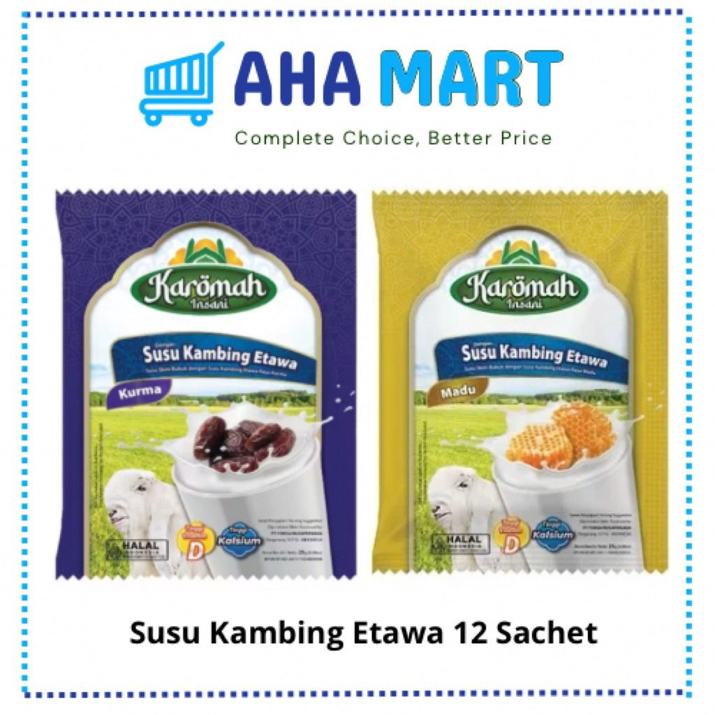 Susu Kambing Etawa Karomah Insani Rasa Madu dan Kurma Bubuk Asli Premium Nutrisi Harian 10 Sachet