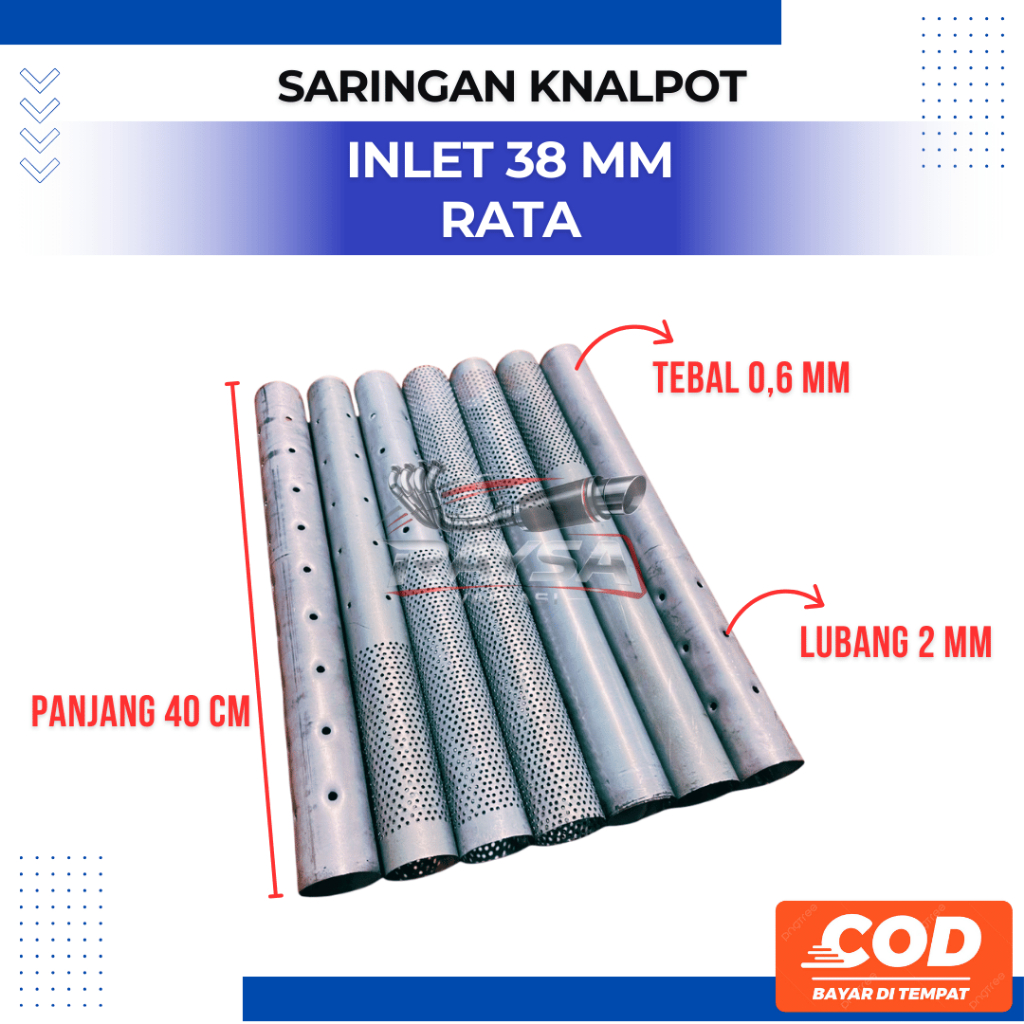Saringan Knalpot Inlet 38mm Universal Sarfull / Sarteng / Sarbor Copy CMS TZM ZRC VND