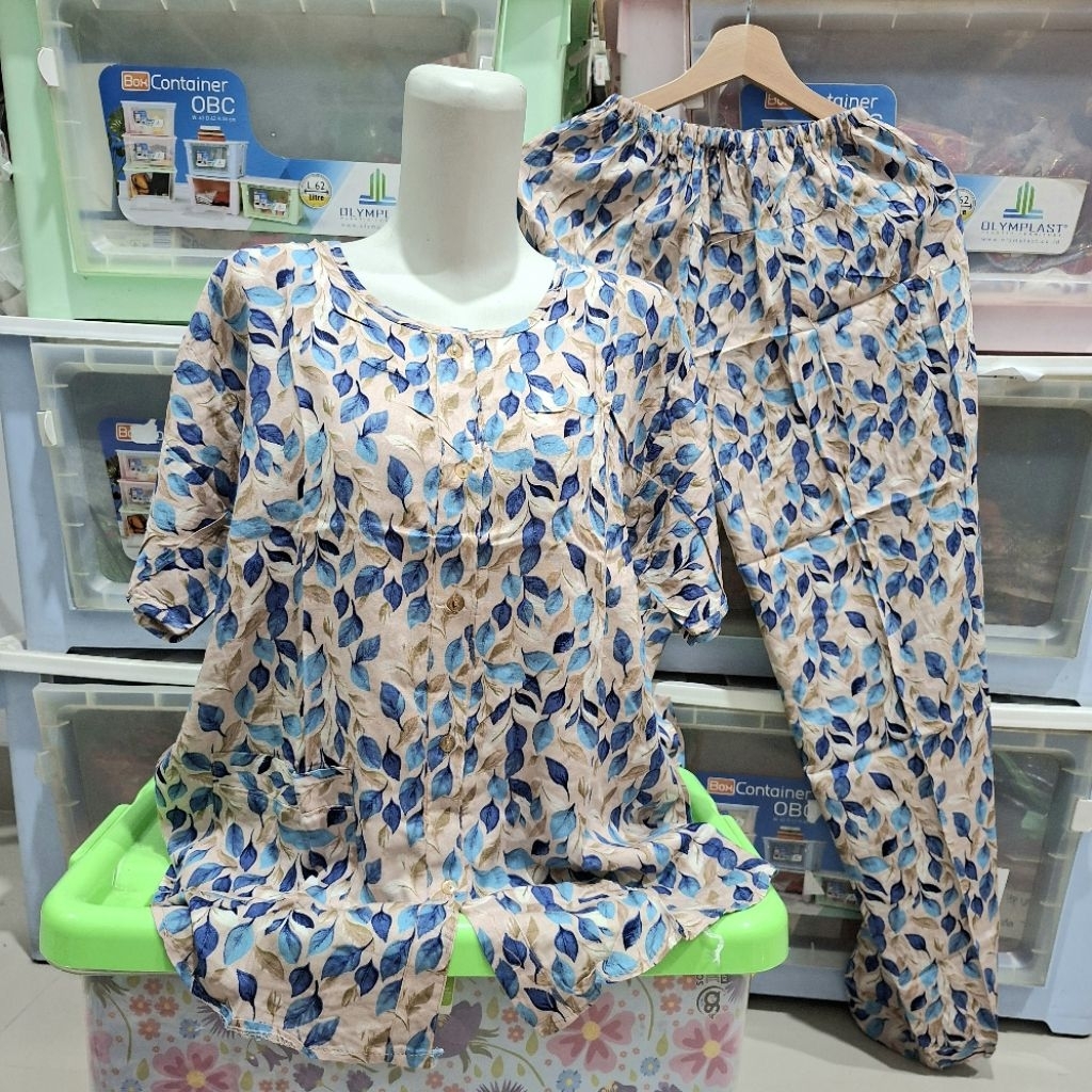 Hoki&Sheila CP Full Kancing LD106 Baju Tidur Piyama Rayon