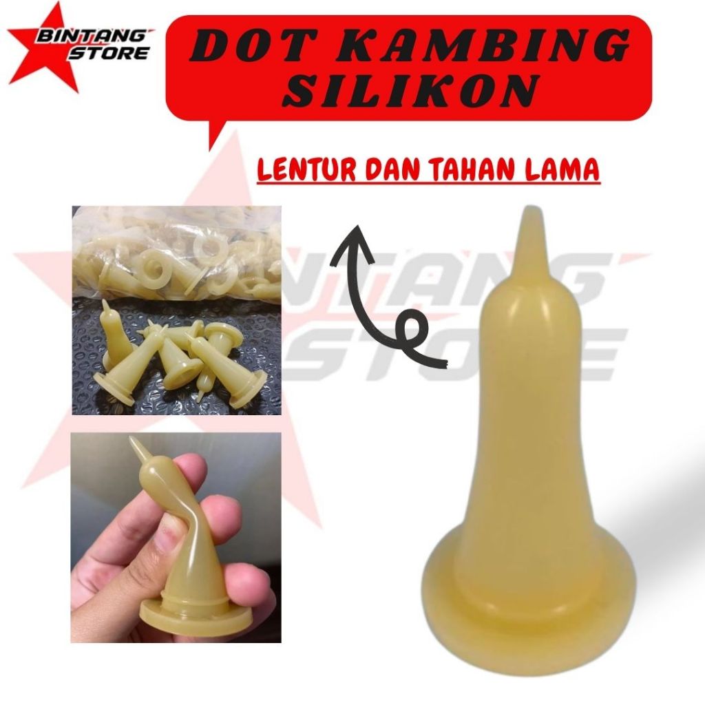Dot Susu Kambing Cempe Silikon Lembut Cocok untuk Anak Kambing Baru Lahir