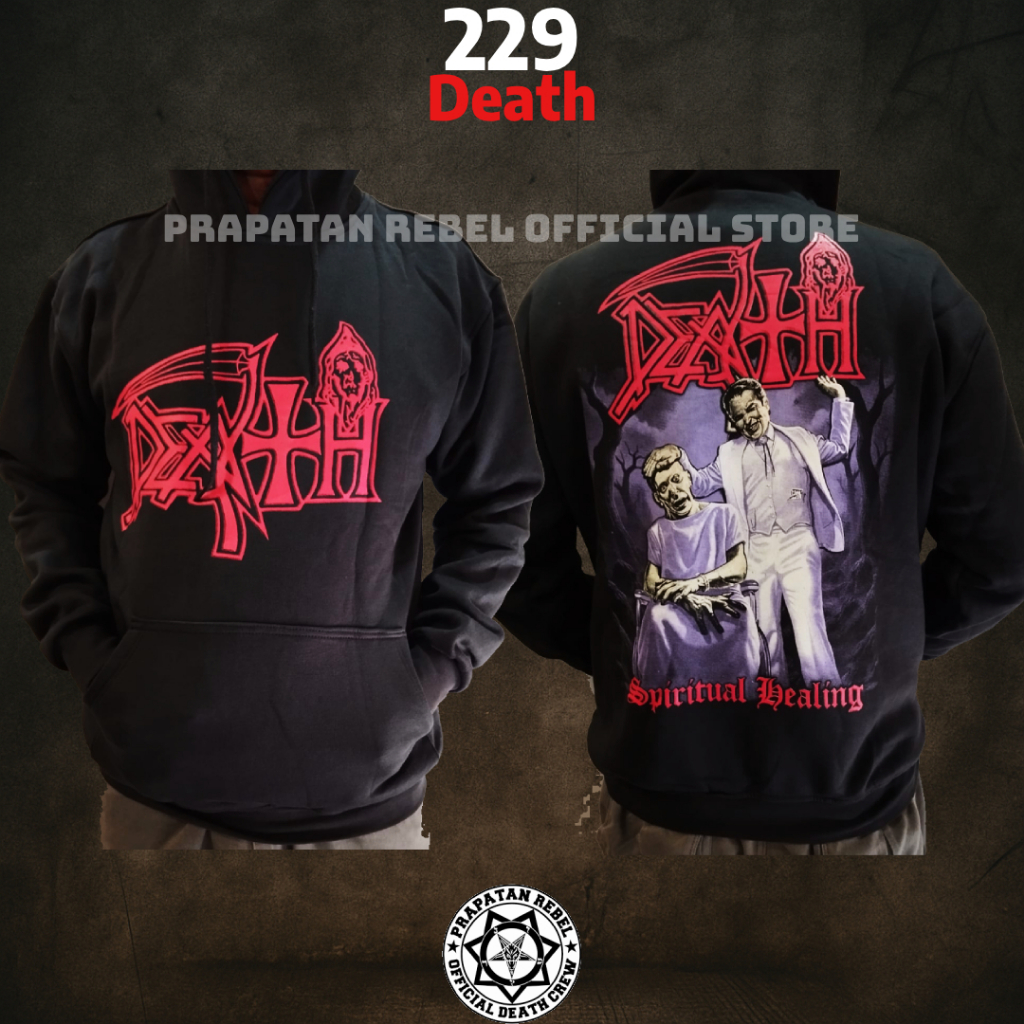 Sweater Hoodie DEATH Pullover Musik Rock Punk Metal PRAPATAN REBEL