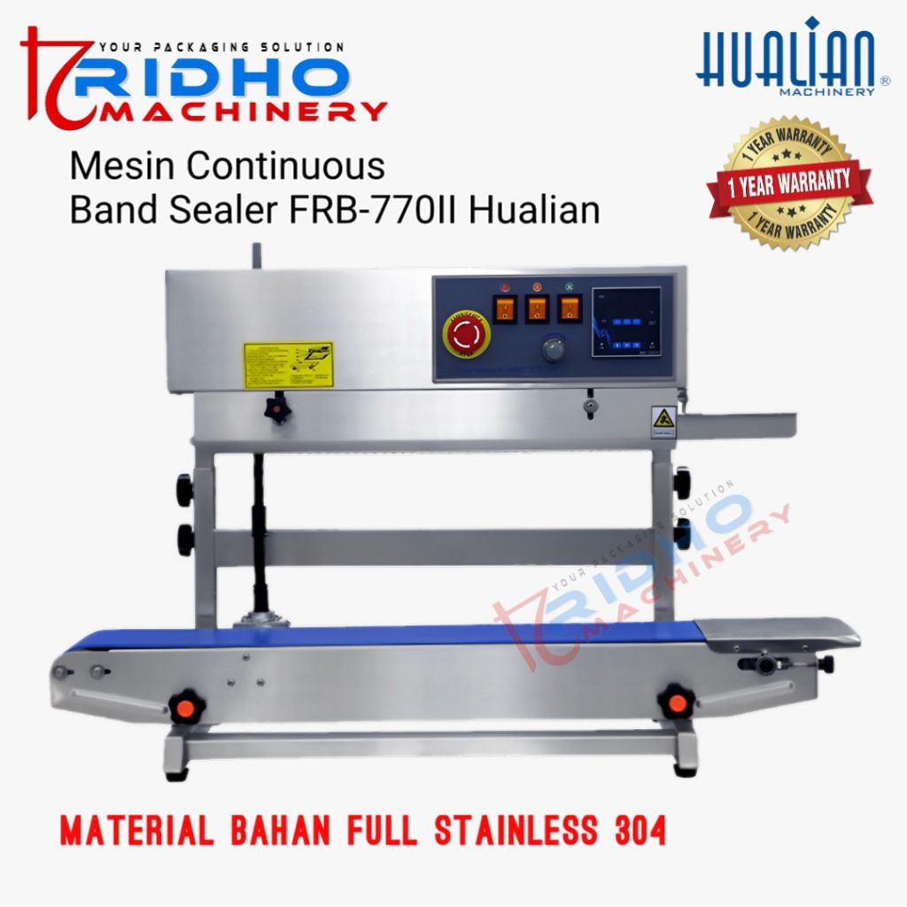Mesin Continuous Band Sealer Frb-770 Hualian mesin press plastik standing pouch