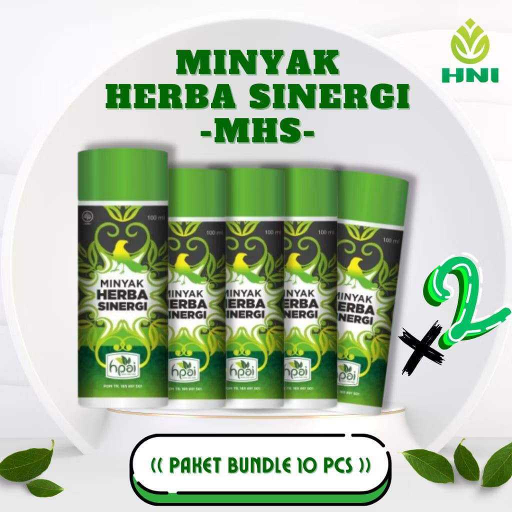 Paket 10 Botol Minyak Herbal Sinergi ORI - Minyak Herbal Sinergi HPAI asli - Minyak Bubut Herbal Asl