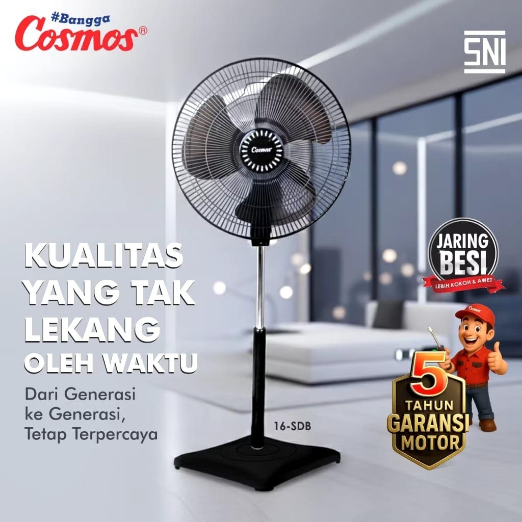 KIPAS ANGIN BERDIRI  COSMOS 16-SDB 16-SDB 16 INCH / KIPAS ANGIN STAND FAN COSMOS 16-SDB UKURAN 16 IN