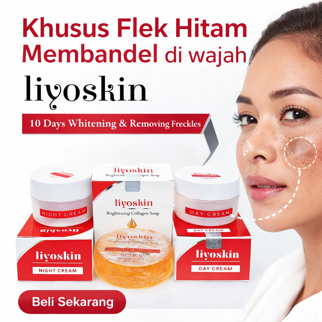 liyoskin paket penghilang flek hitam membandel flek hitam melasma tebal sulit hilang