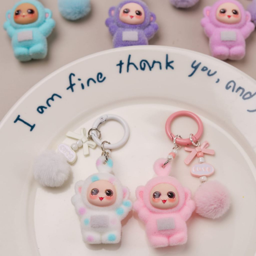 READY Gantungan Teletubbies Bludru Keychain Teletubbies Bagcharm Teletubbies Bludru Lucu Unik