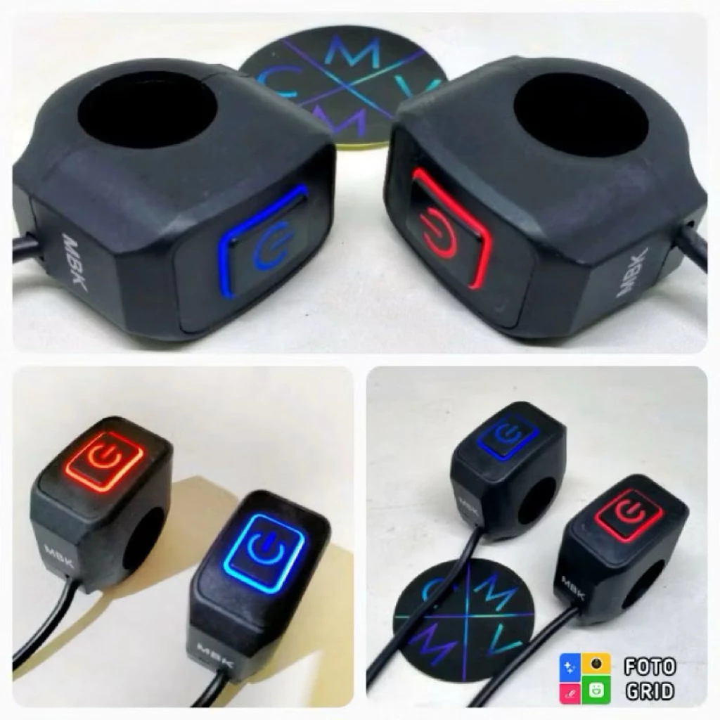 [ANTI AIR] SAKLAR  HOLDER  TOMBOL ON OFF MOTOR LAMPU NYALA WATERPROOF S PSM