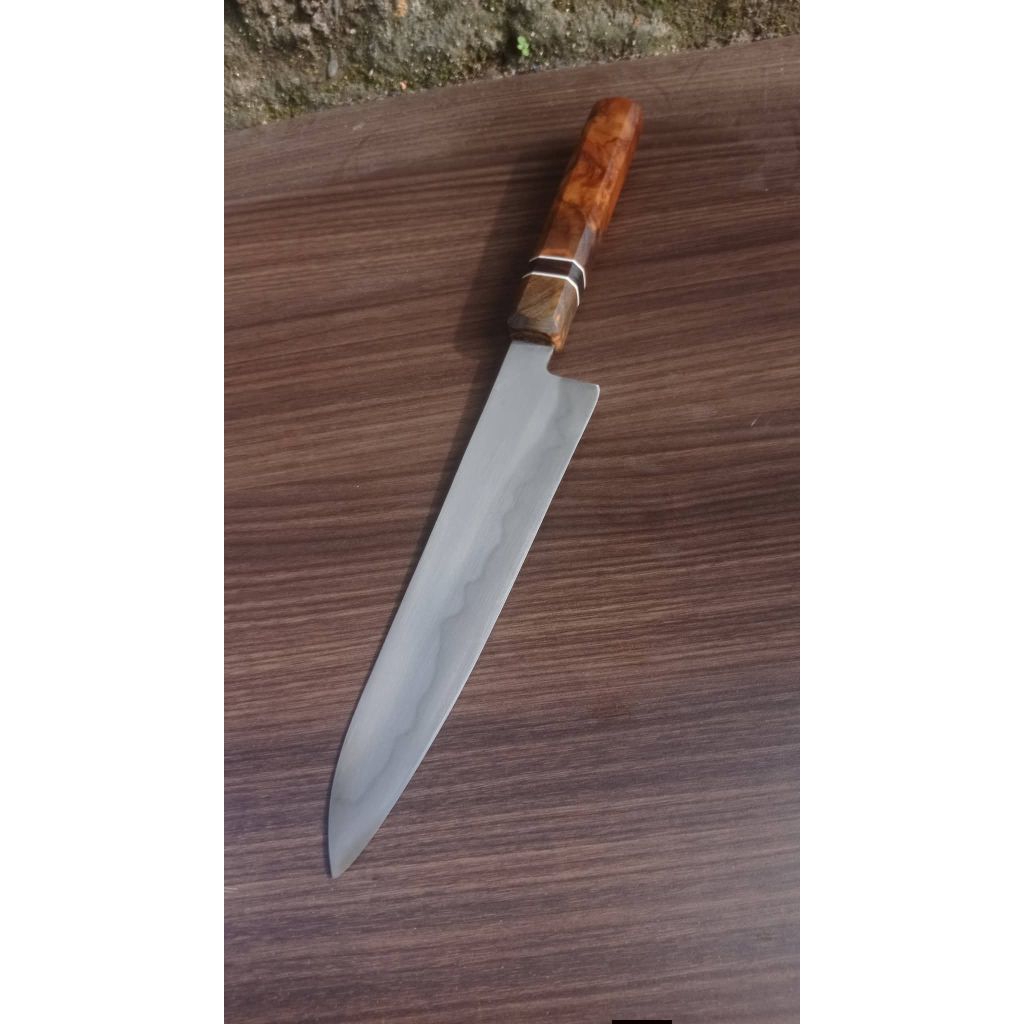 Pisau chef gaya jepang real hamon