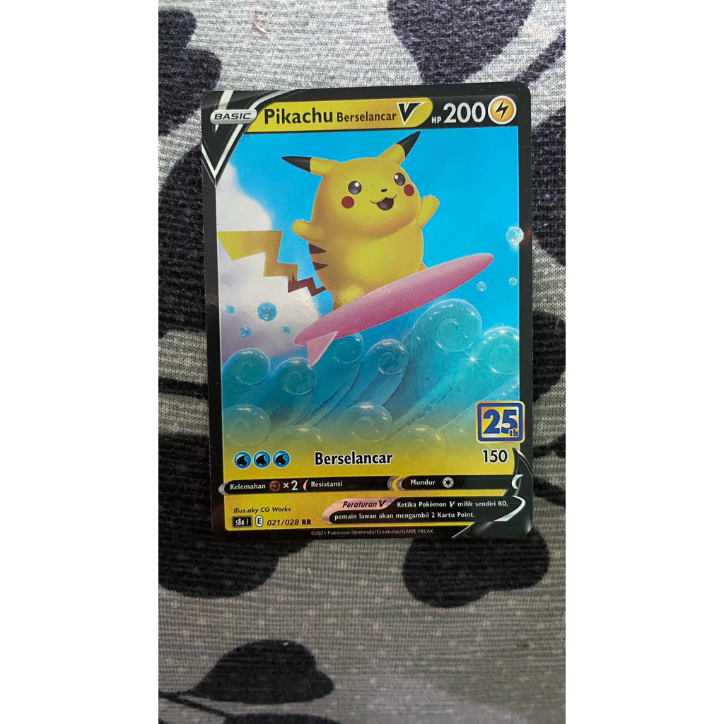 Kartu Pokemon pikachu spesial 25th Pikachu  Vmax TCG