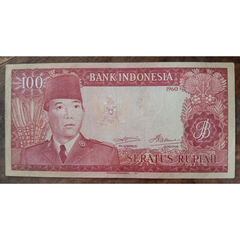 UANGKUNO 100 RUPIAH SUKARNO THN 1960