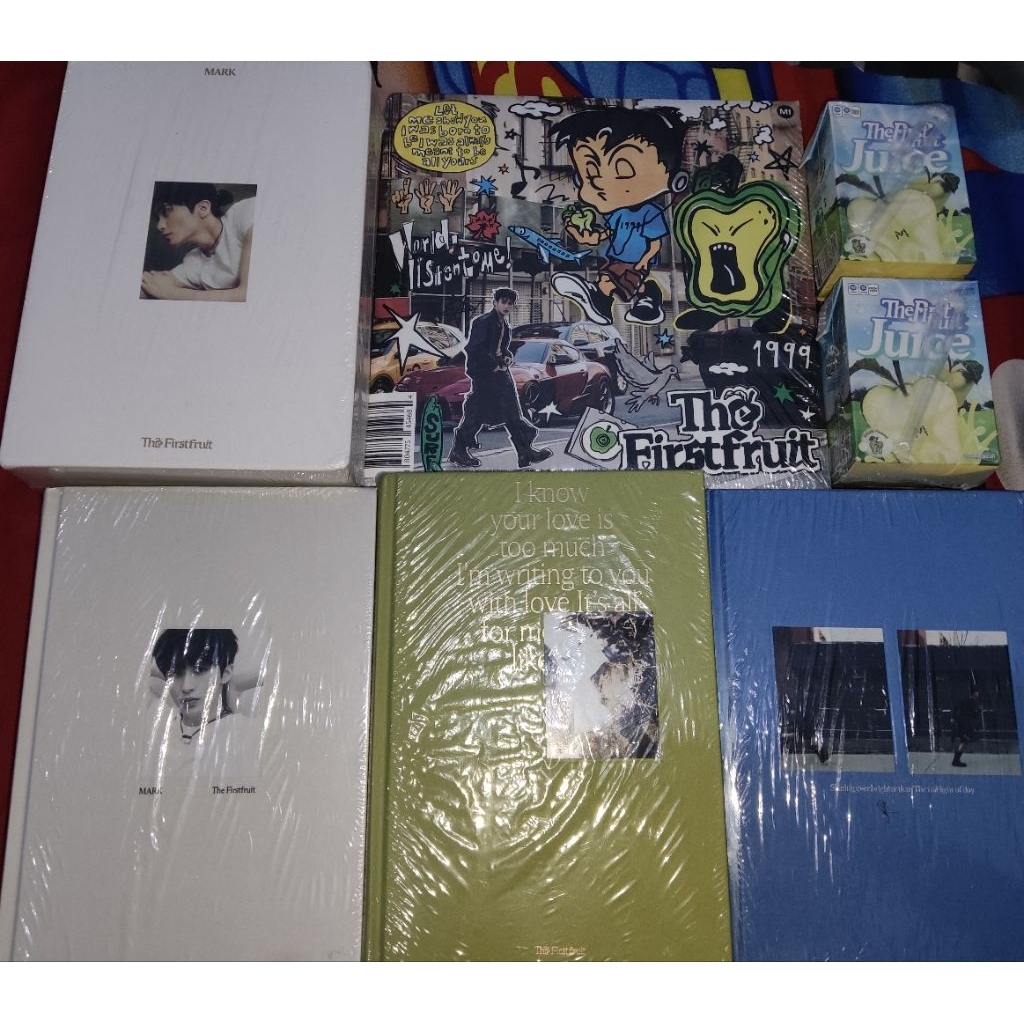 [OFFICIAL] album mark lee nct dream the first fruit trilogy, photobook, juice, square Flap sealed of