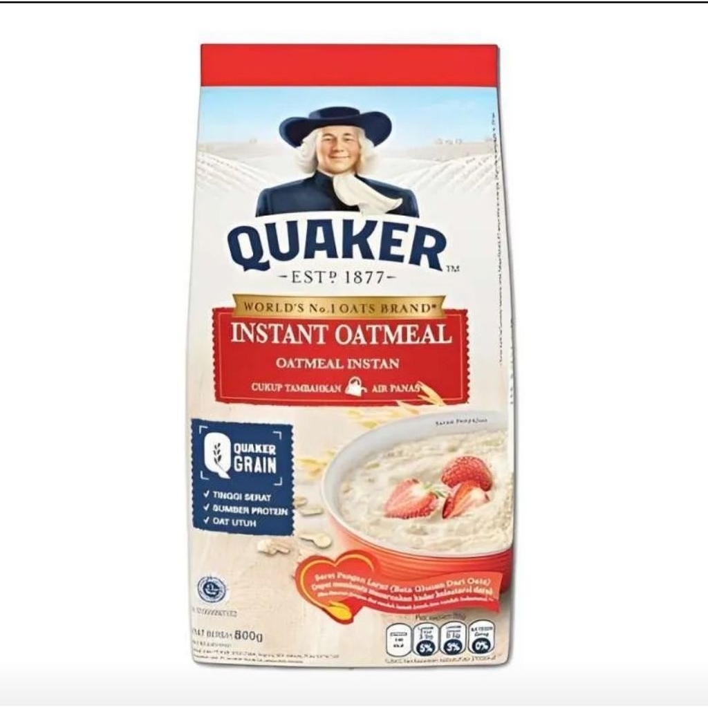 Quaker Instant Oatmeal 800 gr - Sereal Quaker Merah 800gr