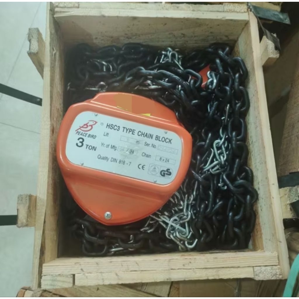 Katrol Chain Block Chainblock Takel 1 Ton 5 meter Peace Bird