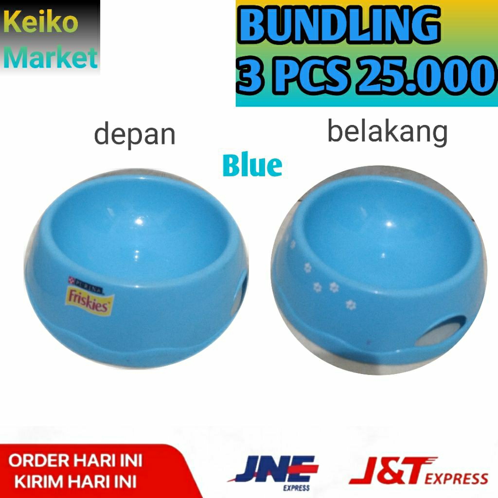 Tempat Makan / Mangkuk Makan Kucing Friskies Lucu / Tempat Makan Hewan Peliharaan