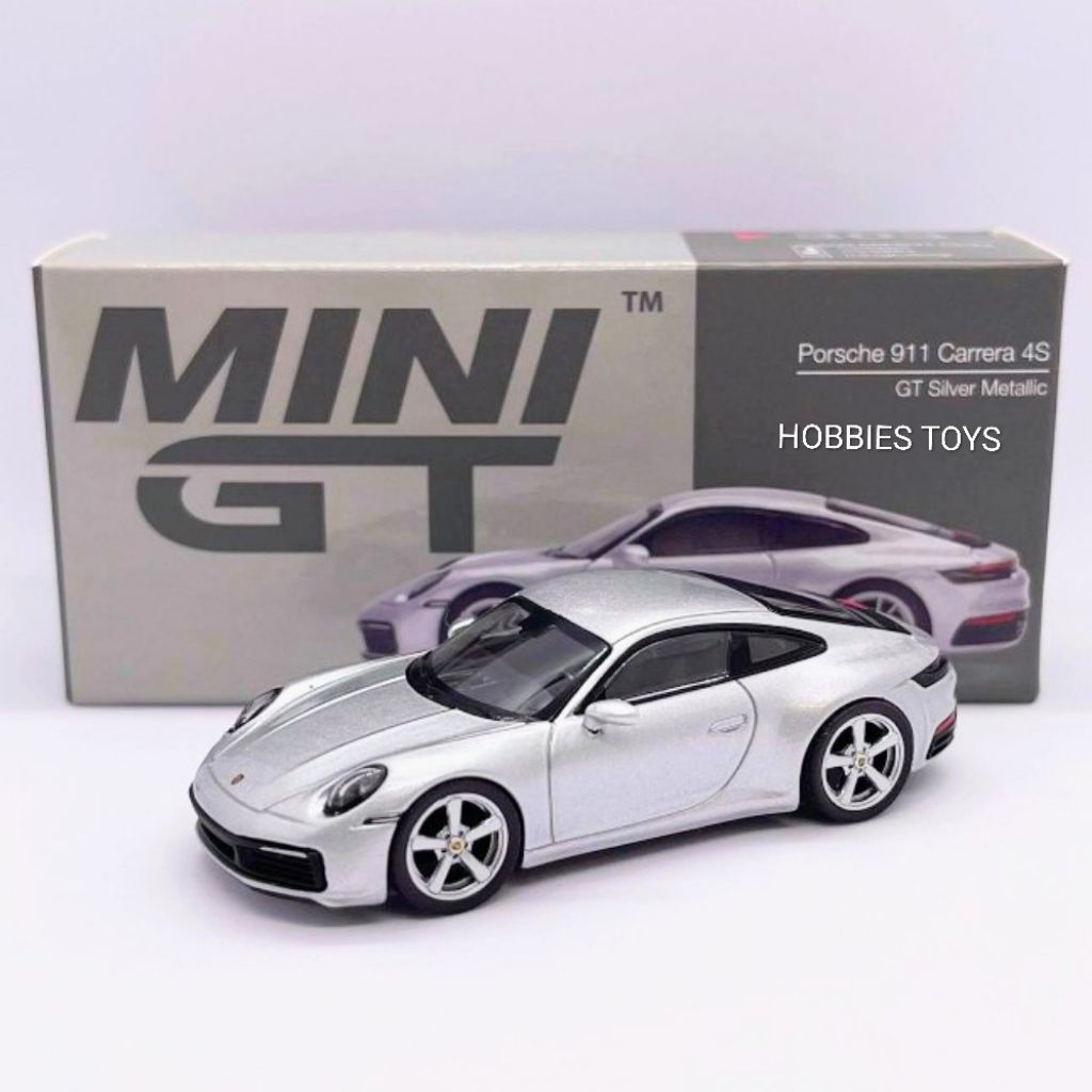 Mini GT 303 Porsche 911 Carrera 4S GT Silver Metallic