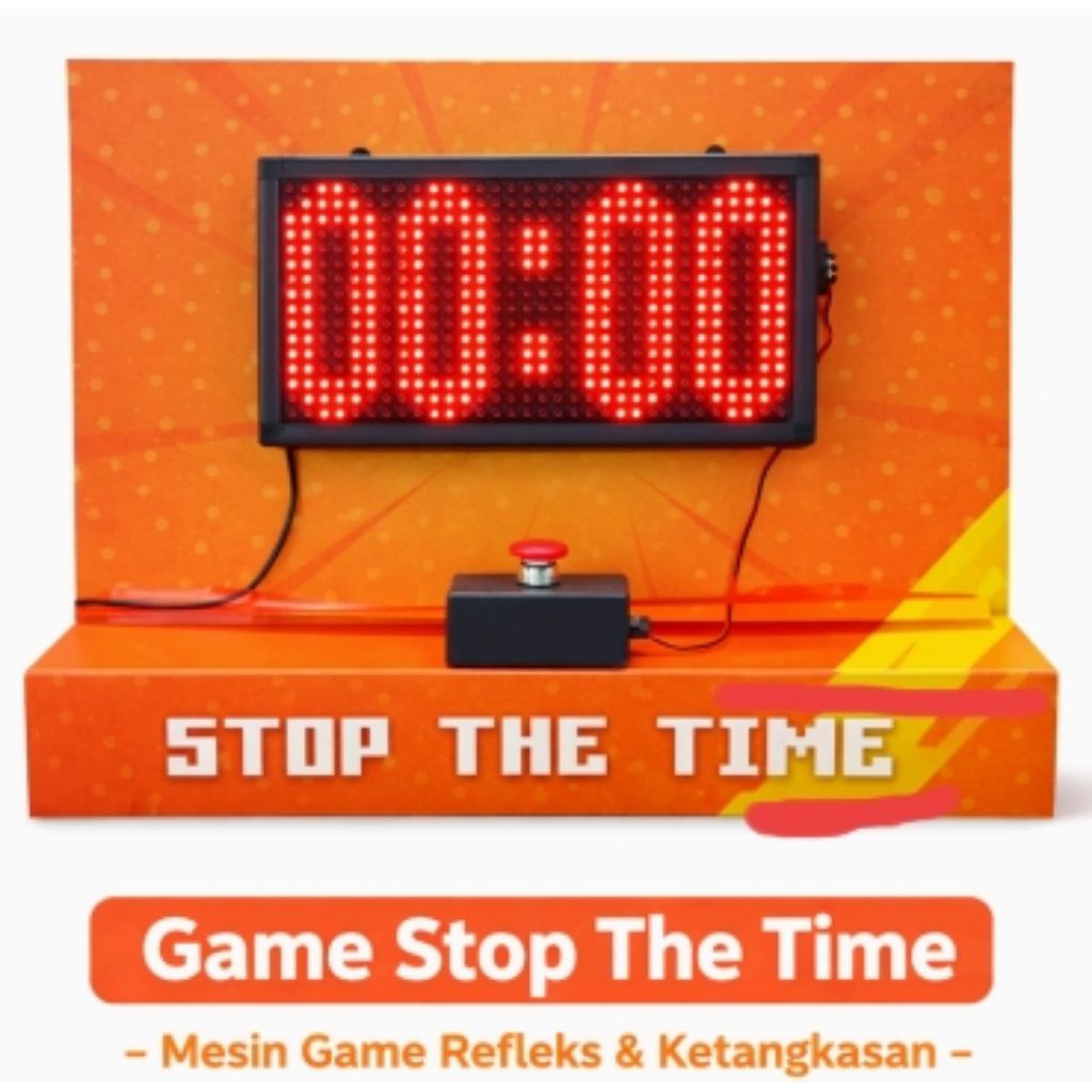 Game Stop The Time LED Button(Stop Time Game / Reaction Game Event) BISA COSTUM