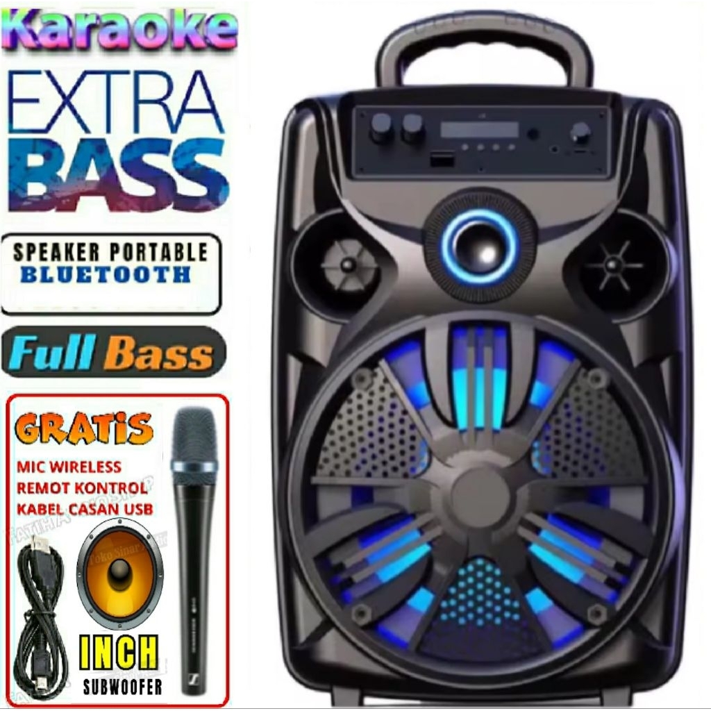 Speaker Bluetooth Portable MKC KIMISO 7801 MINI 6,5 inch Full Bass //Rejeki