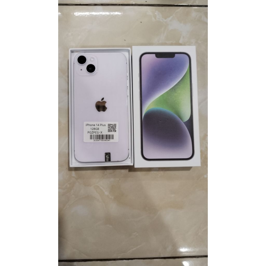 iphone 14 plus bh:100% internal 128gb inter all operator second mulus fullset