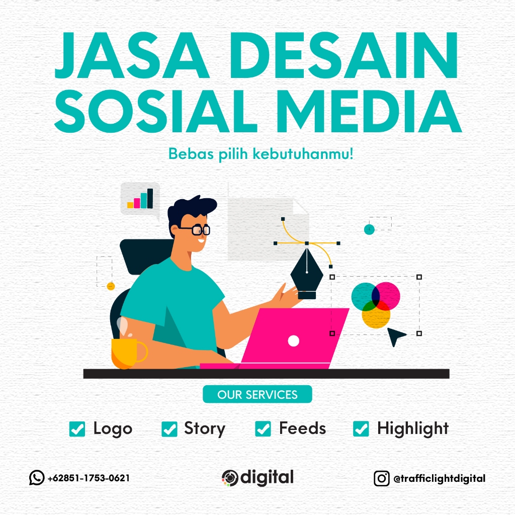 Jasa Desain Medsos Profesional | Feed, Story, Highlight Instagram | Desain Medsos Menarik & Termurah