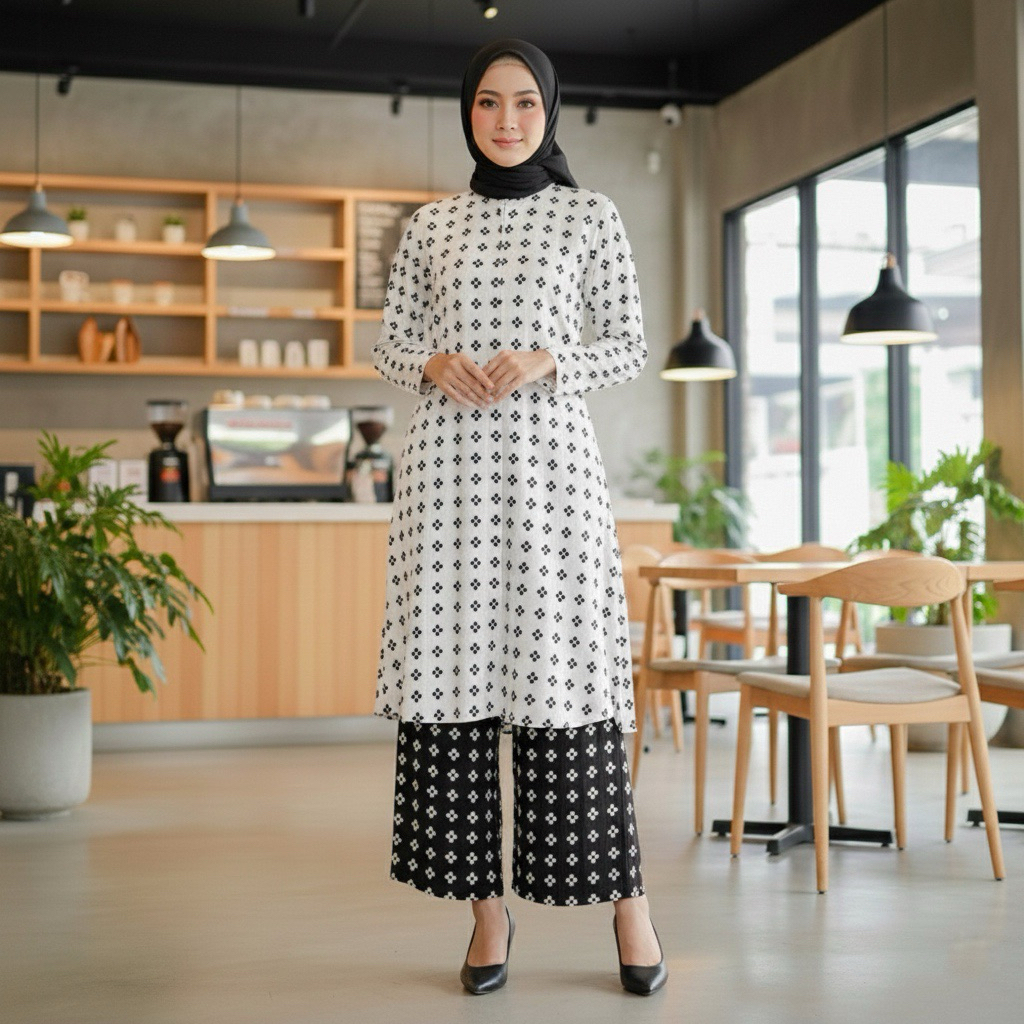 ZARA TUNIK - TUNIK BATIK MODERN - TUNIK BATIK KERJA - TUNIK BATIK KERJA - RISKAVEBRIE YURA SERIES - 