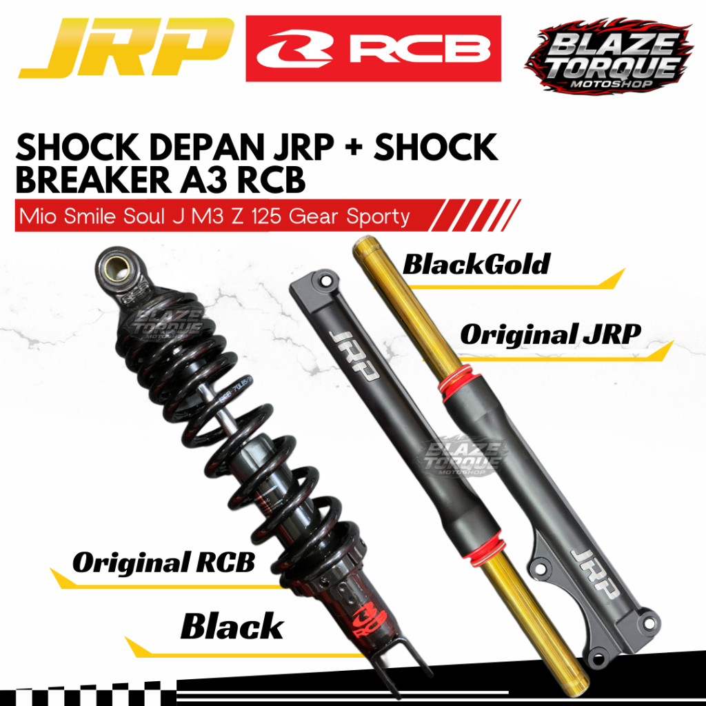Paket Suspensi Depan JRP + Shock Breaker RCB A3 305mm Mio Smile Soul Karbu J Z Mio M3 GT Soul GT Fin