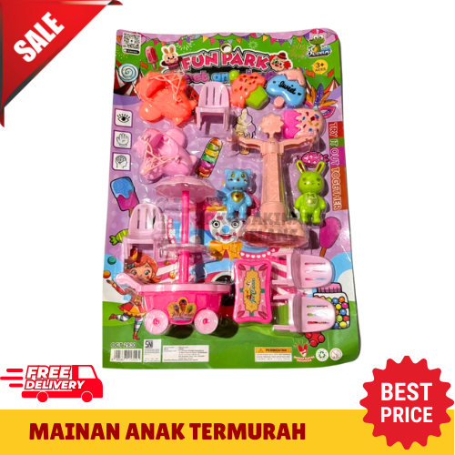mainan taman bermain fun park oct-2930 mainan anak perempuan mainan ice cream gerobak sweet an joyfu