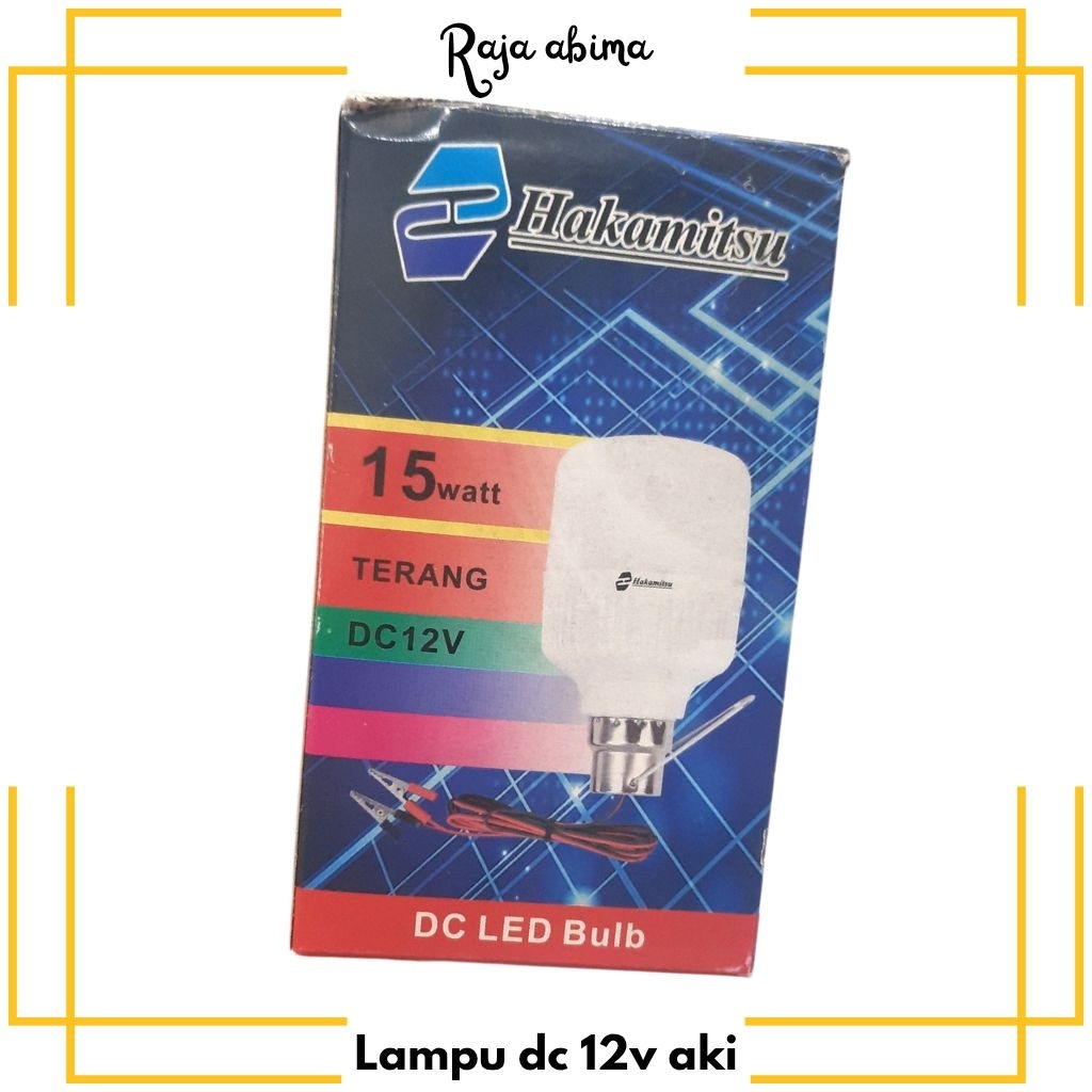 lampu led dc 12v jepit aki