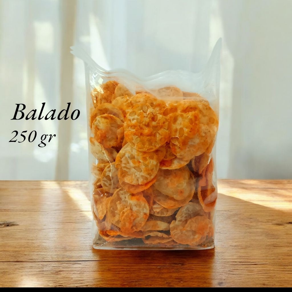 KERIPIK TEMPE SAGU || RASA BALADO || 250gr