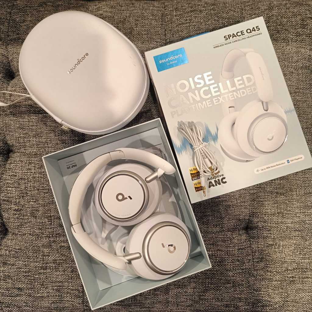 Soundcore Space Q45 A3040 White Putih PRELOVED FULLSET Bekas ANC Wireless Headphone Headphones LDAC